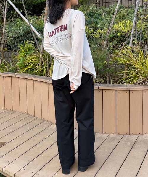 St.Johns 3rd club(セントジョンズサードクラブ)の「【ST.JOHNS 3RD CLUB/セントジョンズサードクラブ】シアーロゴロンTee2(Tシャツ/カットソー・レディース・グレイッシュベージュ/ダークブラウン・フリー)」の18枚目の写真