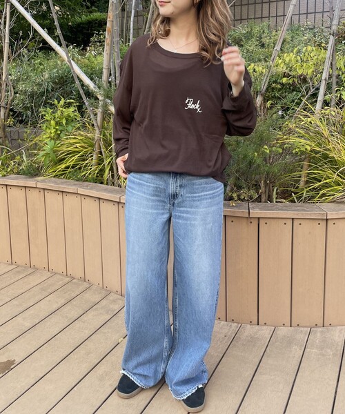 St.Johns 3rd club(セントジョンズサードクラブ)の「【ST.JOHNS 3RD CLUB/セントジョンズサードクラブ】シアーロゴロンTee2(Tシャツ/カットソー・レディース・グレイッシュベージュ/ダークブラウン・フリー)」の21枚目の写真