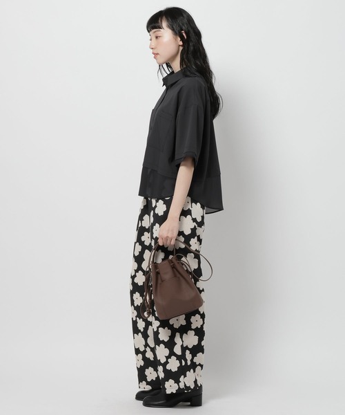 niko and...（ニコアンド）の「コタットシアードッキングシャツ（シャツ/ブラウス・レディース・ライトブルー/ベージュ/ブラック・LARGE/MEDIUM）」の8枚目の写真