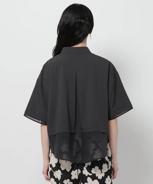 niko and...（ニコアンド）の「コタットシアードッキングシャツ（シャツ/ブラウス・レディース・ライトブルー/ベージュ/ブラック・LARGE/MEDIUM）」の19枚目の写真