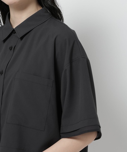 niko and...（ニコアンド）の「コタットシアードッキングシャツ（シャツ/ブラウス・レディース・ライトブルー/ベージュ/ブラック・LARGE/MEDIUM）」の22枚目の写真