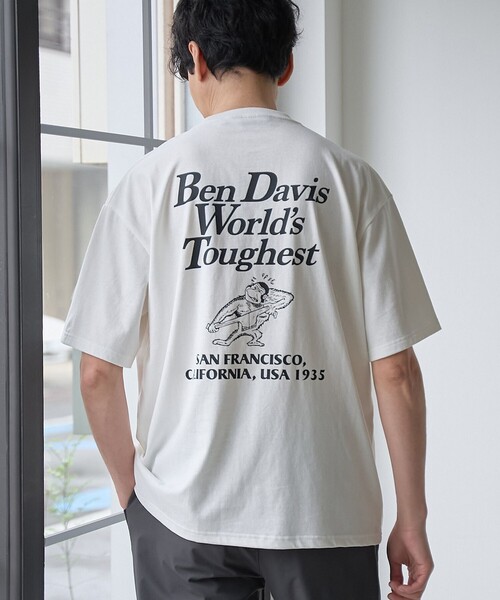 BEN DAVIS(ベンデイビス)の「BEN DAVIS(ベンデイビス)グラフィックTシャツ(Tシャツ/カットソー・メンズ・ケリーグリーン/ワインレッド/ホワイト・M/S/XL/L)」の1枚目の写真
