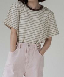 lawgy（ラウジー）の「bi color neck multi border t / バイカラーネックマルチボーダーt（Tシャツ/カットソー）」