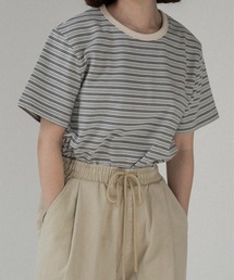 lawgy（ラウジー）の「bi color neck multi border t / バイカラーネックマルチボーダーt（Tシャツ/カットソー）」
