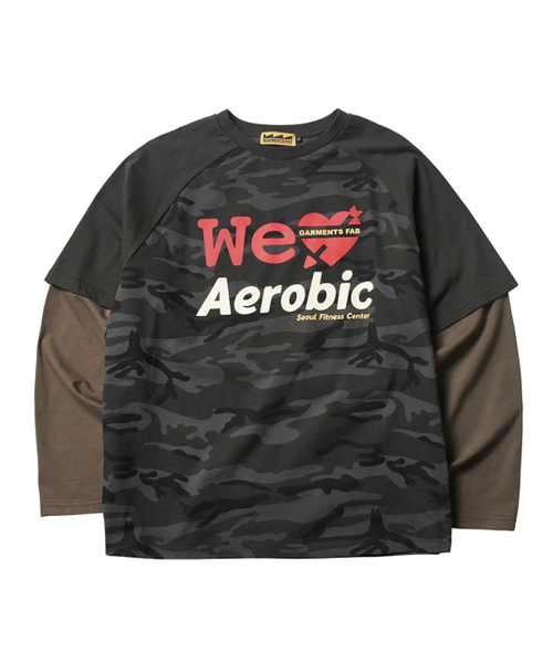 GARMENTS FAB(ガーメンツファブ)の「Camo Aerobic Layered Longsleeve (BLACK)(Tシャツ/カットソー・レディース・その他・M)」の1枚目の写真