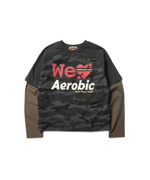 GARMENTS FAB(ガーメンツファブ)の「Camo Aerobic Layered Longsleeve (BLACK)(Tシャツ/カットソー・レディース・その他・M)」の2枚目の写真