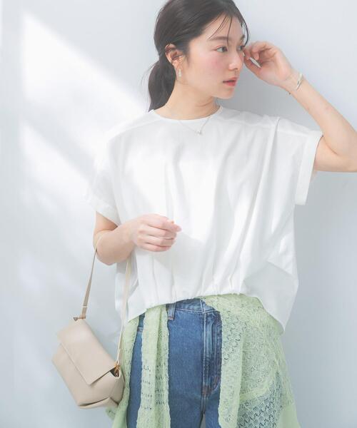 URBAN RESEARCH ROSSO WOMEN(アーバンリサーチ ロッソ)の「リネン混ドルマンプルオーバー(シャツ/ブラウス・レディース・ネイビー/ブルー系その他/ホワイト/ライトグレー・FREE)」の2枚目の写真
