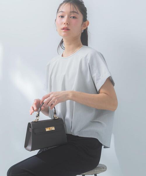 URBAN RESEARCH ROSSO WOMEN(アーバンリサーチ ロッソ)の「リネン混ドルマンプルオーバー(シャツ/ブラウス・レディース・ネイビー/ブルー系その他/ホワイト/ライトグレー・FREE)」の3枚目の写真