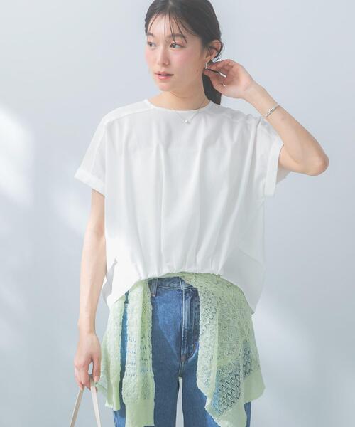 URBAN RESEARCH ROSSO WOMEN(アーバンリサーチ ロッソ)の「リネン混ドルマンプルオーバー(シャツ/ブラウス・レディース・ネイビー/ブルー系その他/ホワイト/ライトグレー・FREE)」の11枚目の写真