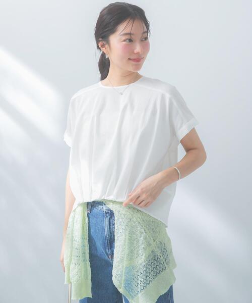URBAN RESEARCH ROSSO WOMEN(アーバンリサーチ ロッソ)の「リネン混ドルマンプルオーバー(シャツ/ブラウス・レディース・ネイビー/ブルー系その他/ホワイト/ライトグレー・FREE)」の12枚目の写真