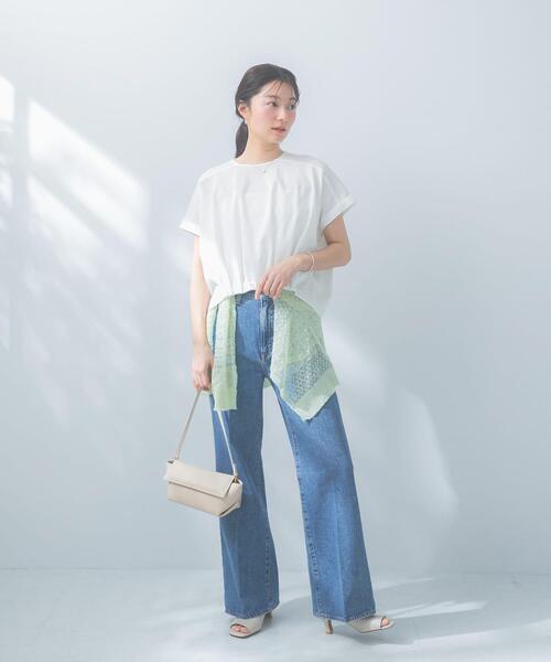 URBAN RESEARCH ROSSO WOMEN(アーバンリサーチ ロッソ)の「リネン混ドルマンプルオーバー(シャツ/ブラウス・レディース・ネイビー/ブルー系その他/ホワイト/ライトグレー・FREE)」の14枚目の写真
