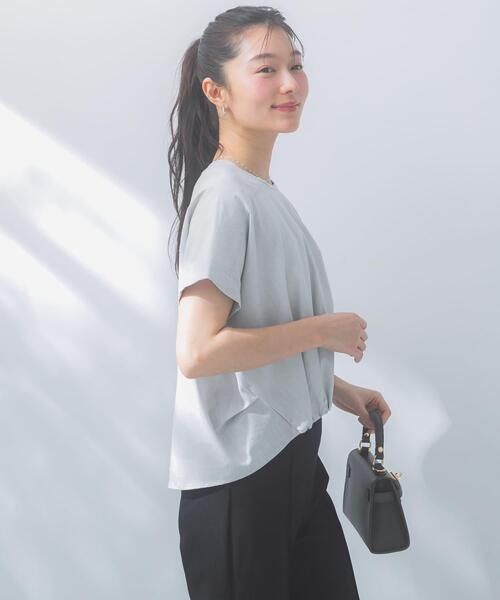 URBAN RESEARCH ROSSO WOMEN(アーバンリサーチ ロッソ)の「リネン混ドルマンプルオーバー(シャツ/ブラウス・レディース・ネイビー/ブルー系その他/ホワイト/ライトグレー・FREE)」の20枚目の写真