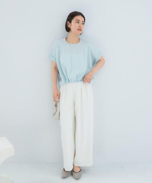 URBAN RESEARCH ROSSO WOMEN(アーバンリサーチ ロッソ)の「リネン混ドルマンプルオーバー(シャツ/ブラウス・レディース・ネイビー/ブルー系その他/ホワイト/ライトグレー・FREE)」の5枚目の写真