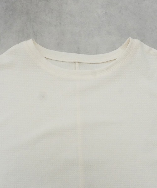 SELECT LEVERY（セレクトリベリー）の「シワになりにくい ジャガード半袖ワンピース（ワンピース・レディース・アイボリー/ブラック/チャコール・MEDIUM/LARGE）」の7枚目の写真