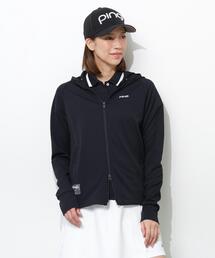 【PING APPAREL】UVカットフルジップカットソーフーディ <GOLD> (LADIES)