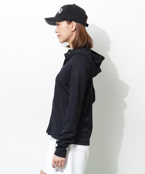 PING(ピン)の「【PING APPAREL】UVカットフルジップカットソーフーディ <GOLD> (LADIES)(Tシャツ/カットソー・レディース・ホワイト/ブラック・M/S/L/LL)」の7枚目の写真