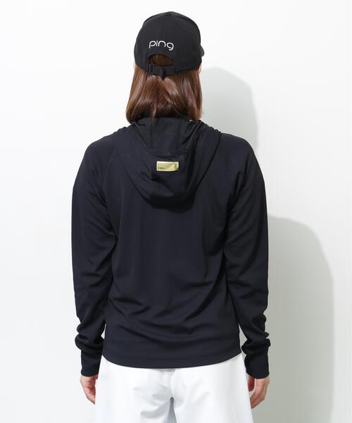 PING(ピン)の「【PING APPAREL】UVカットフルジップカットソーフーディ <GOLD> (LADIES)(Tシャツ/カットソー・レディース・ホワイト/ブラック・M/S/L/LL)」の8枚目の写真