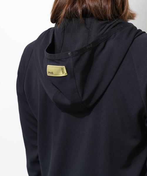 PING(ピン)の「【PING APPAREL】UVカットフルジップカットソーフーディ <GOLD> (LADIES)(Tシャツ/カットソー・レディース・ホワイト/ブラック・M/S/L/LL)」の9枚目の写真