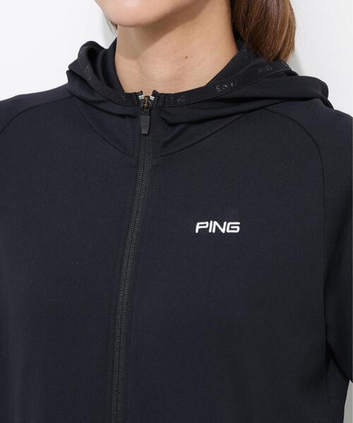 PING(ピン)の「【PING APPAREL】UVカットフルジップカットソーフーディ <GOLD> (LADIES)(Tシャツ/カットソー・レディース・ホワイト/ブラック・M/S/L/LL)」の10枚目の写真