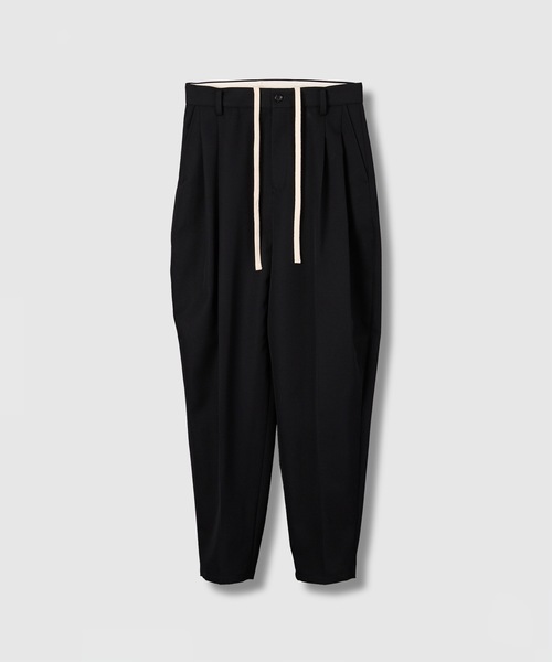 HOLIDAY(ホリデイ)の「WOOL TWILL 2TUCK SLACKS ウールツイルツータックスラックス(スラックス・レディース・ブラック/カーキ・ONE SIZE)」の2枚目の写真