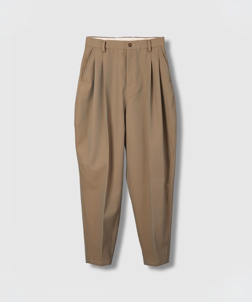HOLIDAY(ホリデイ)の「WOOL TWILL 2TUCK SLACKS ウールツイルツータックスラックス(スラックス・レディース・ブラック/カーキ・ONE SIZE)」の4枚目の写真