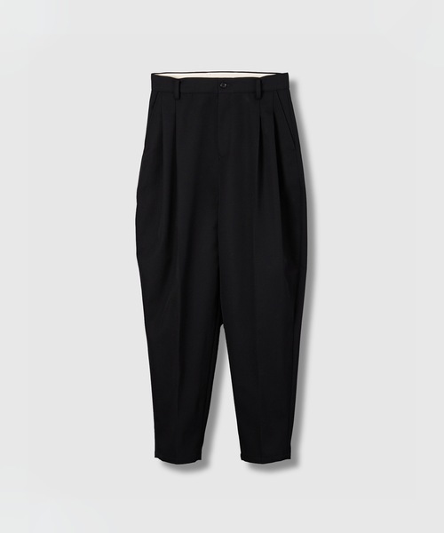 HOLIDAY(ホリデイ)の「WOOL TWILL 2TUCK SLACKS ウールツイルツータックスラックス(スラックス・レディース・ブラック/カーキ・ONE SIZE)」の3枚目の写真