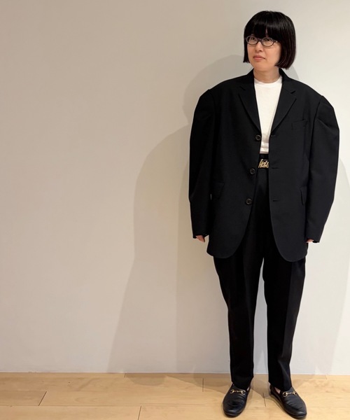 HOLIDAY(ホリデイ)の「WOOL TWILL 2TUCK SLACKS ウールツイルツータックスラックス(スラックス・レディース・ブラック/カーキ・ONE SIZE)」の15枚目の写真