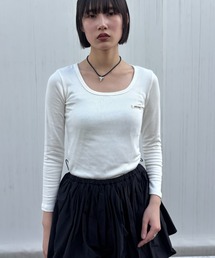 HONEY MIHONEY Tシャツ HONEY MI HONEY｜flower long t-shirt｜フラワーニットフラワーロングT