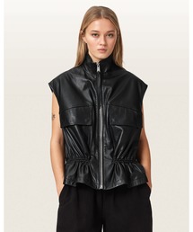 FLOR RELAXED FIT LEATHER GILET | FLOR リラックス フィット レザー ジレ