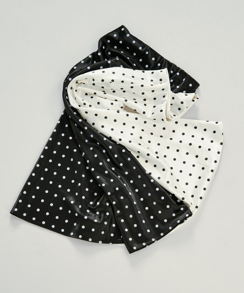 Ezick(エジック)の「Dot satin skirt / ドットサテンスカート(スカート・レディース・ブラック/オフホワイト・FREE)」の5枚目の写真
