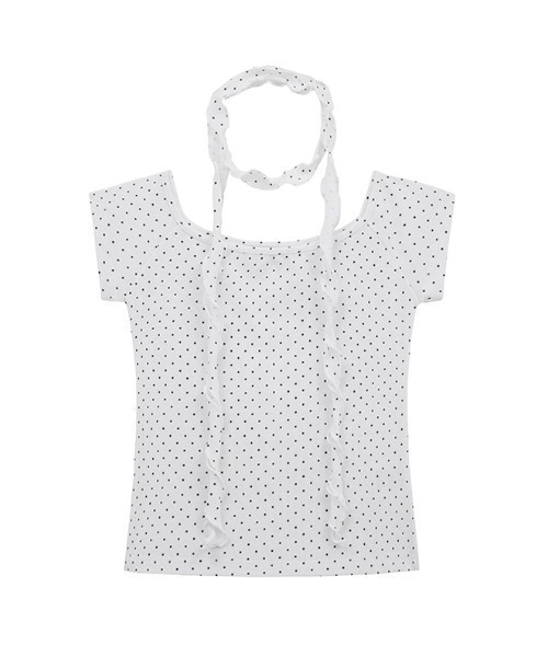 Midnight Move(ミッドナイトムーブ)の「A'GEM/9 × .kom 『MIDNIGHT MOVE/ミッドナイトムーブ』 off dot tee/オフドットトップス(Tシャツ/カットソー・レディース・ネイビー/ホワイト・FREE)」の13枚目の写真