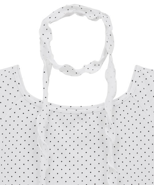 Midnight Move(ミッドナイトムーブ)の「A'GEM/9 × .kom 『MIDNIGHT MOVE/ミッドナイトムーブ』 off dot tee/オフドットトップス(Tシャツ/カットソー・レディース・ネイビー/ホワイト・FREE)」の15枚目の写真