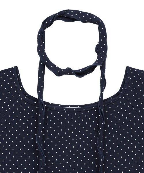 Midnight Move(ミッドナイトムーブ)の「A'GEM/9 × .kom 『MIDNIGHT MOVE/ミッドナイトムーブ』 off dot tee/オフドットトップス(Tシャツ/カットソー・レディース・ネイビー/ホワイト・FREE)」の18枚目の写真