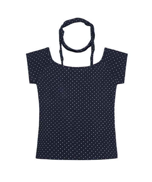 Midnight Move(ミッドナイトムーブ)の「A'GEM/9 × .kom 『MIDNIGHT MOVE/ミッドナイトムーブ』 off dot tee/オフドットトップス(Tシャツ/カットソー・レディース・ネイビー/ホワイト・FREE)」の17枚目の写真