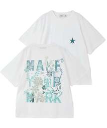 【CONVERSE TOKYO】＜UNISEX＞ PIGMENT DYED BACK PRINT TEE / バックプリントTシャツ / ユニセックス / ヴィンテージ加工 / グラフィックプリント