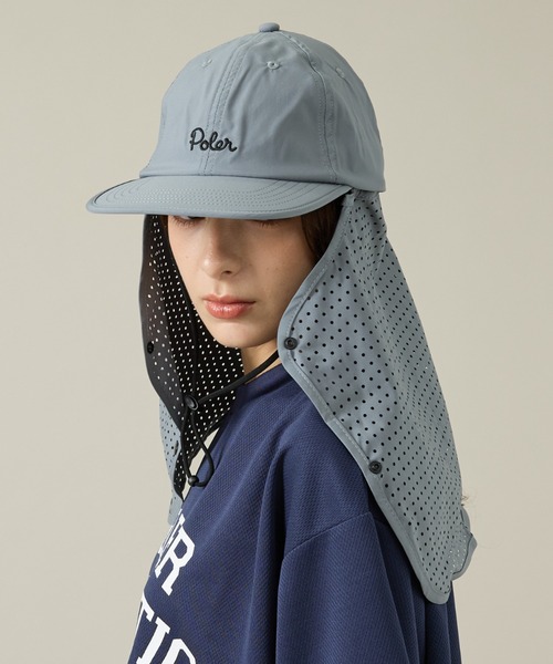 POLeR(ポーラー)の「【POLeR/ポーラー】OVER SUNGUARD FLOPPY CAP / オーバーサンガード フロッピー キャップ / 261MCV0024(ハット・メンズ・グレー/ブラック・フリー)」の2枚目の写真