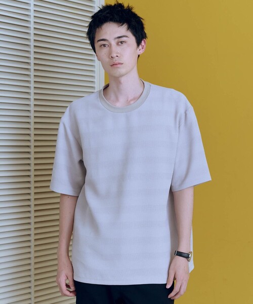 COMME CA ISM(コムサイズム)の「リンクスボーダーTシャツ(Tシャツ/カットソー・メンズ・ホワイト/ライトグレー/ブラック/カーキ・MEDIUM/LARGE/X-LARGE)」の3枚目の写真