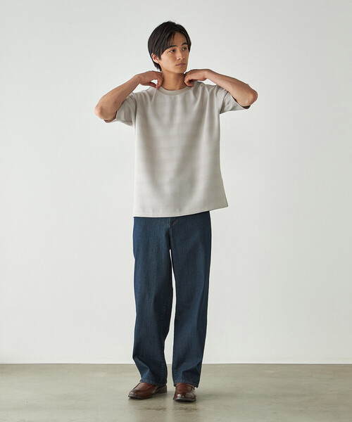 COMME CA ISM(コムサイズム)の「リンクスボーダーTシャツ(Tシャツ/カットソー・メンズ・ホワイト/ライトグレー/ブラック/カーキ・MEDIUM/LARGE/X-LARGE)」の17枚目の写真
