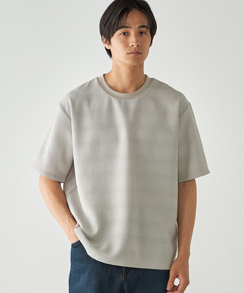 COMME CA ISM(コムサイズム)の「リンクスボーダーTシャツ(Tシャツ/カットソー・メンズ・ホワイト/ライトグレー/ブラック/カーキ・MEDIUM/LARGE/X-LARGE)」の18枚目の写真