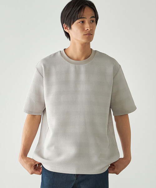 COMME CA ISM(コムサイズム)の「リンクスボーダーTシャツ(Tシャツ/カットソー・メンズ・ホワイト/ライトグレー/ブラック/カーキ・MEDIUM/LARGE/X-LARGE)」の19枚目の写真