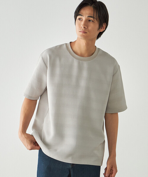 COMME CA ISM(コムサイズム)の「リンクスボーダーTシャツ(Tシャツ/カットソー・メンズ・ホワイト/ライトグレー/ブラック/カーキ・MEDIUM/LARGE/X-LARGE)」の20枚目の写真