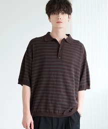 ETELIO | ブークレボーダーサマーニットポロシャツ(ポロシャツ)