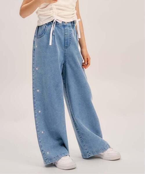 minimal(ミニマル)の「【接触冷感】グラフィックアソートデニムワイドパンツ(その他パンツ・キッズ・ブルー/ライトブルー/サックスブルー・100cm/110cm/130cm/120cm/140cm)」の2枚目の写真