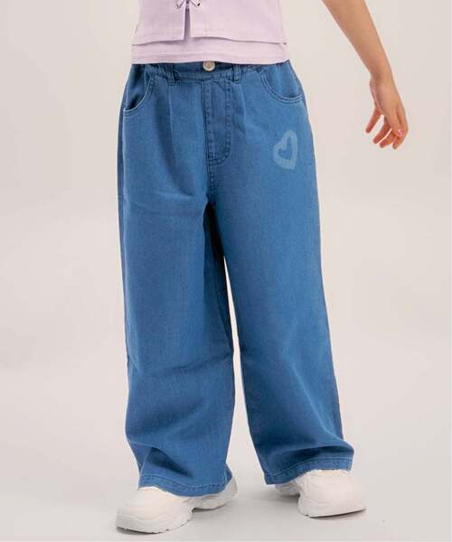 minimal(ミニマル)の「【接触冷感】グラフィックアソートデニムワイドパンツ(その他パンツ・キッズ・ブルー/ライトブルー/サックスブルー・100cm/110cm/130cm/120cm/140cm)」の3枚目の写真