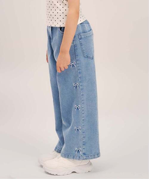 minimal(ミニマル)の「【接触冷感】グラフィックアソートデニムワイドパンツ(その他パンツ・キッズ・ブルー/ライトブルー/サックスブルー・100cm/110cm/130cm/120cm/140cm)」の4枚目の写真