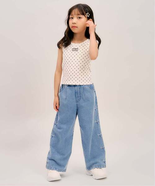 minimal(ミニマル)の「【接触冷感】グラフィックアソートデニムワイドパンツ(その他パンツ・キッズ・ブルー/ライトブルー/サックスブルー・100cm/110cm/130cm/120cm/140cm)」の6枚目の写真
