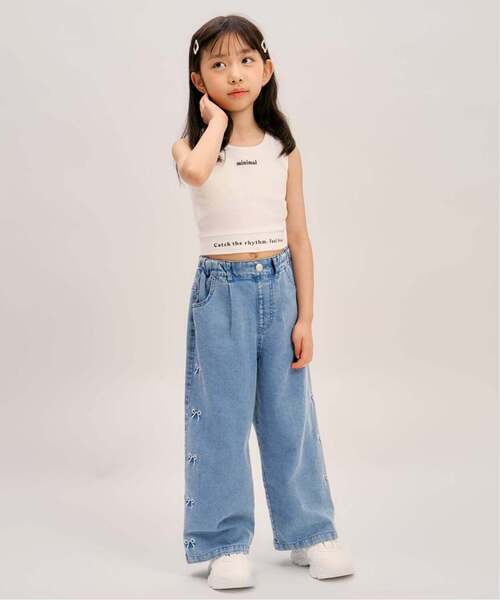 minimal(ミニマル)の「【接触冷感】グラフィックアソートデニムワイドパンツ(その他パンツ・キッズ・ブルー/ライトブルー/サックスブルー・100cm/110cm/130cm/120cm/140cm)」の9枚目の写真