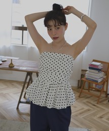 ペプラム」に該当するトップス（ドット柄）ファッション通販 - ZOZOTOWN