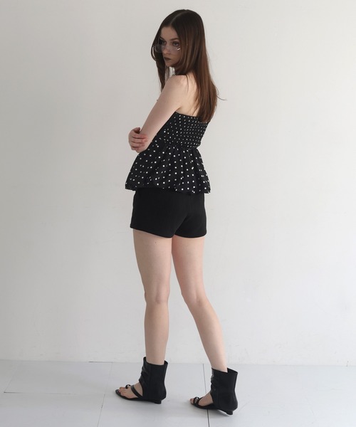 Mili affinity（ミリアフィニティー）の「ドットベアペプラムトップス（シャツ/ブラウス・レディース・ブラック/オフホワイト・FREE）」の18枚目の写真