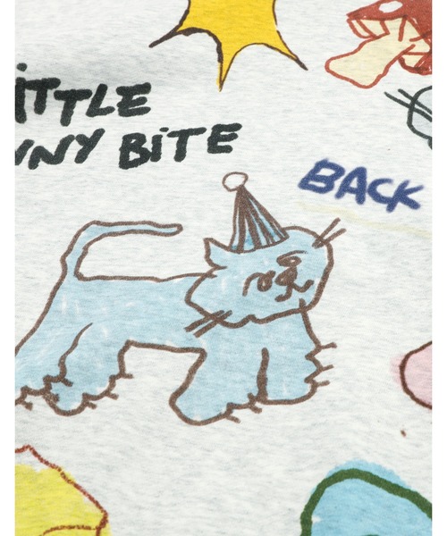 Little sunny bite(リトルサニーバイト)の「little sunny bite x Paula Grenouille doodle hoodie(パーカー・レディース・イエロー/ブルー/オートミール・SMALL/MEDIUM)」の10枚目の写真